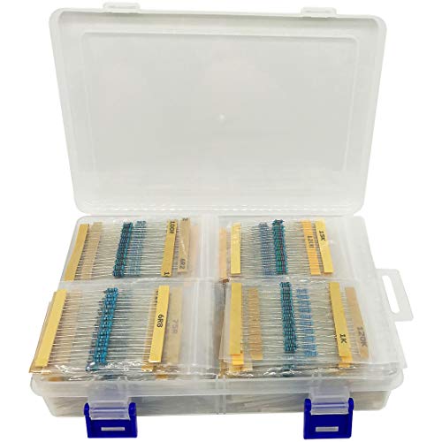2600PCS 130 Values 1% Resistor Kit, 1 Ohm - 3M Ohm, 1/4W Metal Film Resistors Assortment for DIY Electronic Projects and Experiments - Thumbnail 3