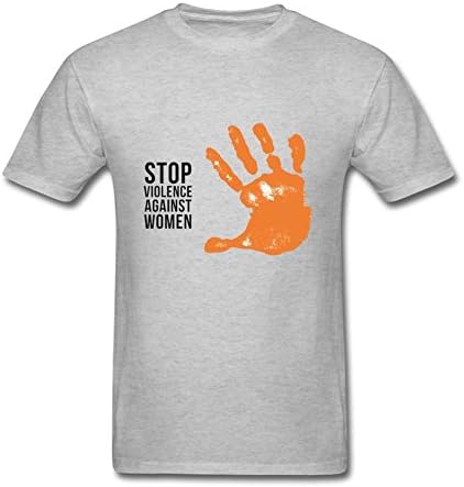 Susyrion Men's Stop Violence World Orange Elimination Women Basic Short Sleeve T-Shirt XXL