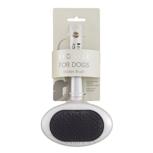 BioSilk for Dogs Slicker Brush | Removes Mats, Tangles & Loose Hair with Minimal Effort & Comfort |Slicker Dog Brush is Suitable for Long or Short Haired Dogs, For All Dogs