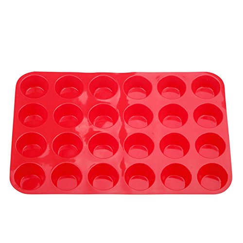 WXLAA Lovely 24 Circular Hole Design Cup Cake Mold Baking Tools Muffin Maker Tray Random Color