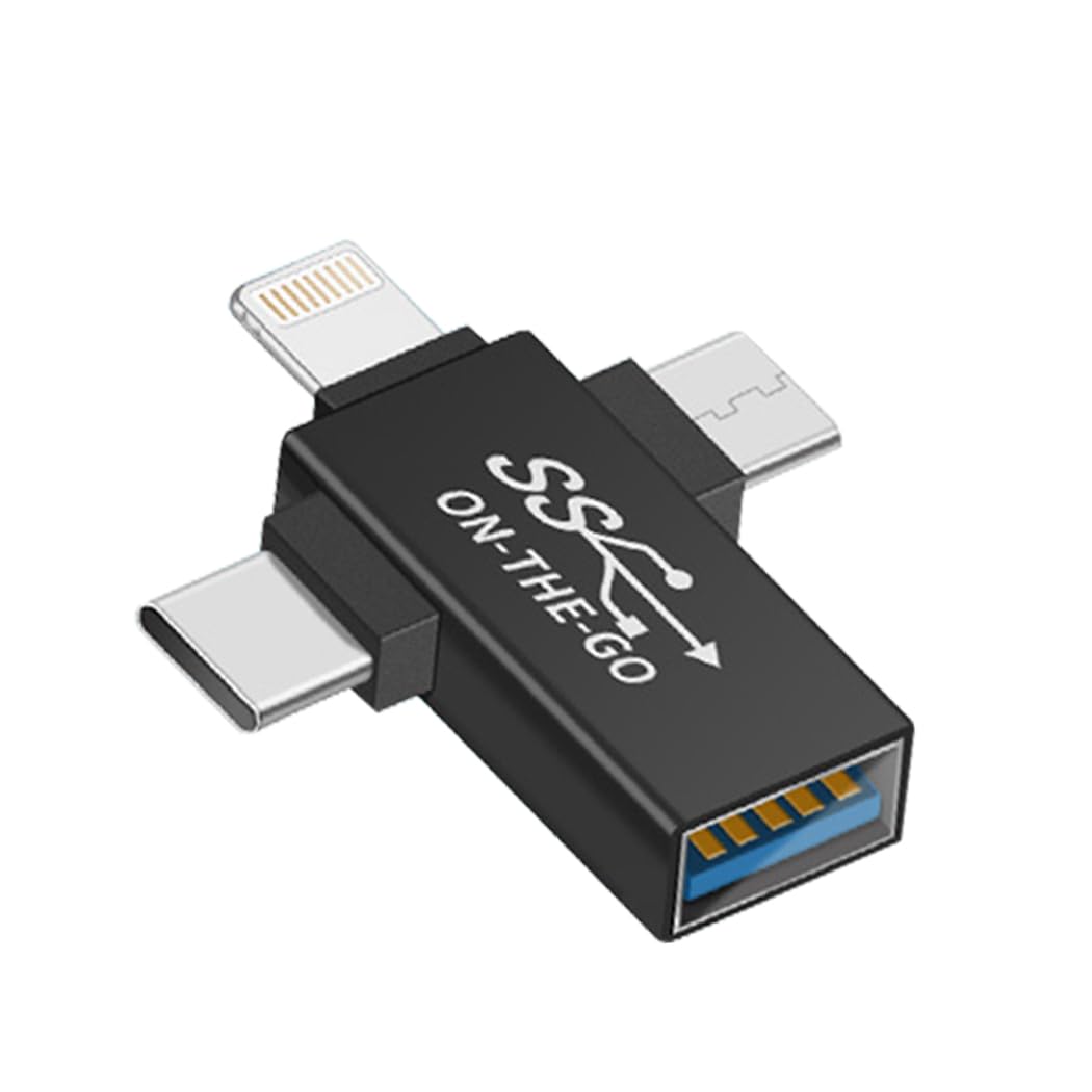 Photo 1 of JORINDO Micro USB+TypeC+Lighthning to usb3.0 Adapter.3 in 1 USB C/iOS/Micro USB to USB 3.0 OTG Adapterfor Data Synchronization?Suitable for Mobile Phones, Laptop U disks, etc.