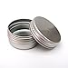 Healthcom 1oz Metal Tin Steel Flat Silver Metal Tins Jars Empty Slip Slide Round Tin Containers With Tight Sealed Twist Screwtop Cover，5 Pcs