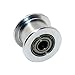 HONG111 9pcs GT2 5mm Bore Aluminum Toothless Timing Belt Idler Pulley for 3D Printer 6mm Width Timing Belt