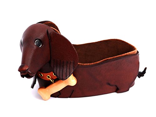Dachshund Genuiine Leather Animal/Dog Eyeglasses Holder/StandVANCA Handmade in Japan