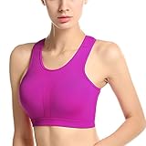 HOTOUCH Women's Comfortable High Impact Sports Bra Full Coverage Full Support S-XXL