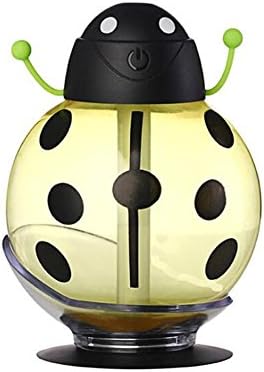 Beetle air humidifier USB Aroma diffuser Aromatherapy Essential oil diffuser Mini Portable Mist Maker LED Night (Yellow)