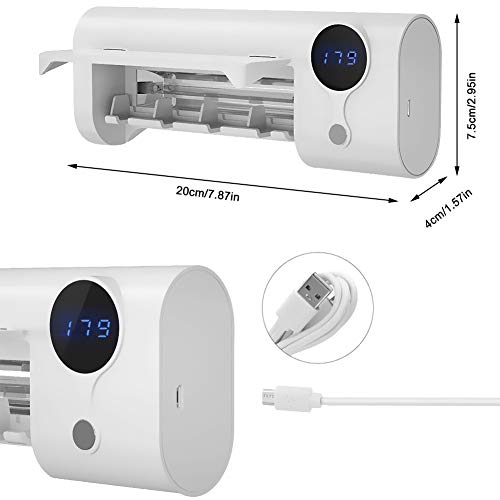 Solar-Power UV Sanitizer Toothbrush Holder, Bathroom Toothbrushes Holder Wall Mounted with Sterilization Function, USB Charging with 2000mAh Battery - Thumbnail 3