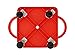 Get Out! Plastic Scooter Board in Red, Wide Handles, 12” x 12” Inches – Gym Class Manual Scooter Board for Kids