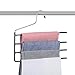 Pants Hanger Multi-Layer Jeans Trouser Hanger Closet Stainless Steel Rack Space Saver for Tie Scarf Shock Jeans Towel Clothes（3 Pack ）