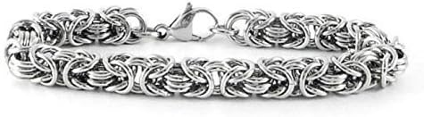 11 Year Anniversary Gifts Steel | Meticulously Handcrafted | Byzantine Bracelet Stainless Steel | Steel Represents Forever | Custom Made by Hand by Colorado Artisan | Steel Anniversary Jewelry