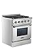 THOR Kitchen Freestanding Professional 30-Inch Dual Fuel Range in Stainless Steel - Model HRD3088U