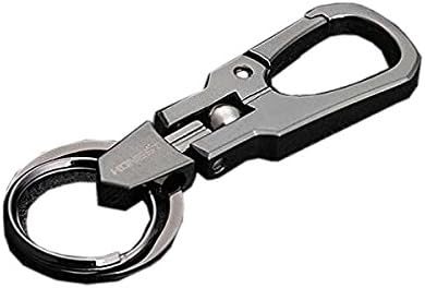 Amazon Mirais ダブル リング キーホルダー ブラック キーリング カラビナ フック ファッション メンズ 男性 車 鍵 キー Mr Key639 Bk 服 ファッション小物 通販