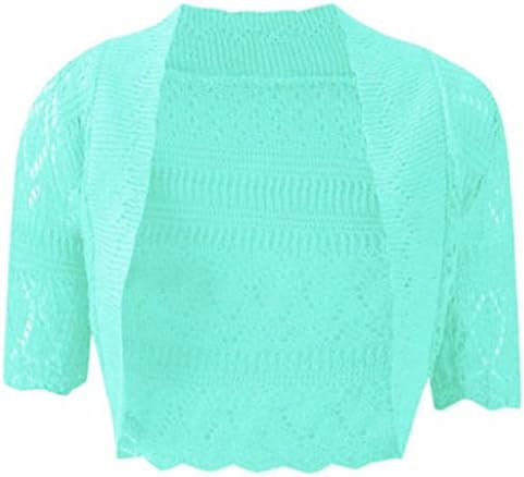 RM Fashions Women's Plus Size Knitted Bolero Crochet Cardigan Shrug (SM-4XL)