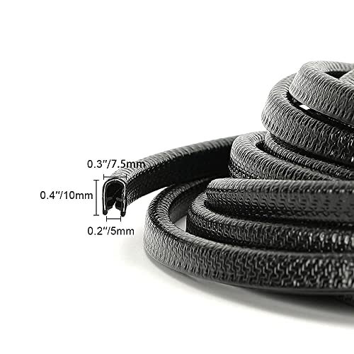 Car Door Edge Guards, 653/5Ft Winunite No Glue Universal Fit U Shape Rubber Edge Trim Car Door