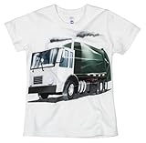 Shirts That Go Little Boys' Garbage Truck T-Shirt 6 White