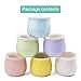 Mkono 3.5-Inch Ceramic Succulent Plant Pots Small Cactus Planter Modern Flower Pots, Set of 6 in Different Color
