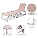 Goplus Adjustable Chaise Lounge Chair Recliner w/Sunbathing Tanning Face Down Hole for Beach Outdoor Pool Patio Deck (Apricot)