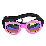 Pet Dog Cat UV Protective Foldable Sunglasses Lenses Eye Wear Protection with Adjustable Strap (Pink) by ZGY