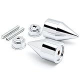 Krator Chrome Spiked Bar Ends Weights Sliders For Honda CBR 600 900 929 954 1000 RR Chrome Spike Bar Ends Hand Grip Handlebar End Caps