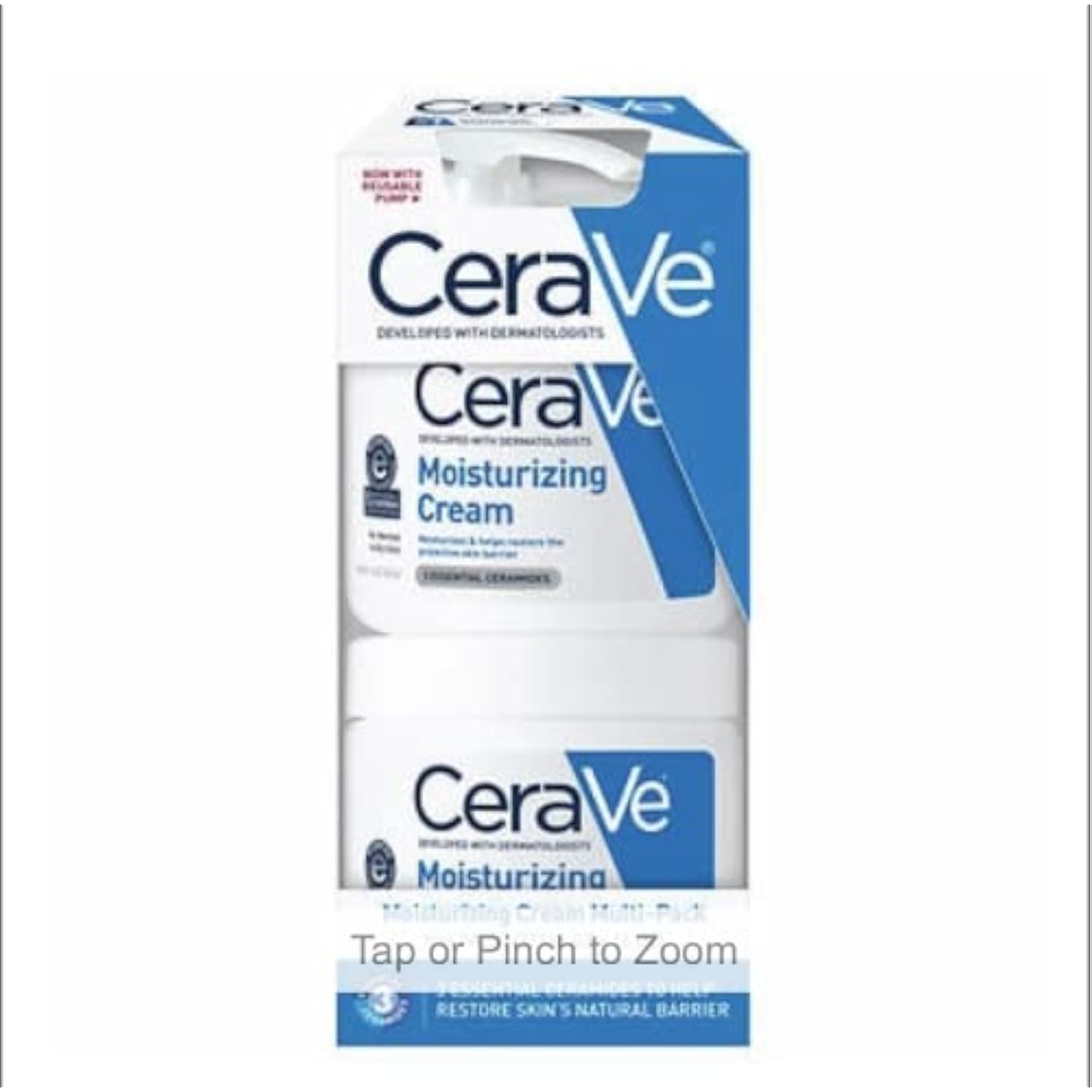 Cerave Moisturizing Cream Multipack 16 OZ Pump + 16 OZ Refill Open