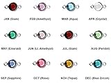 12pc Set of Genuine Swarovski Birthstone Channel Connectors or Links Silver Plated