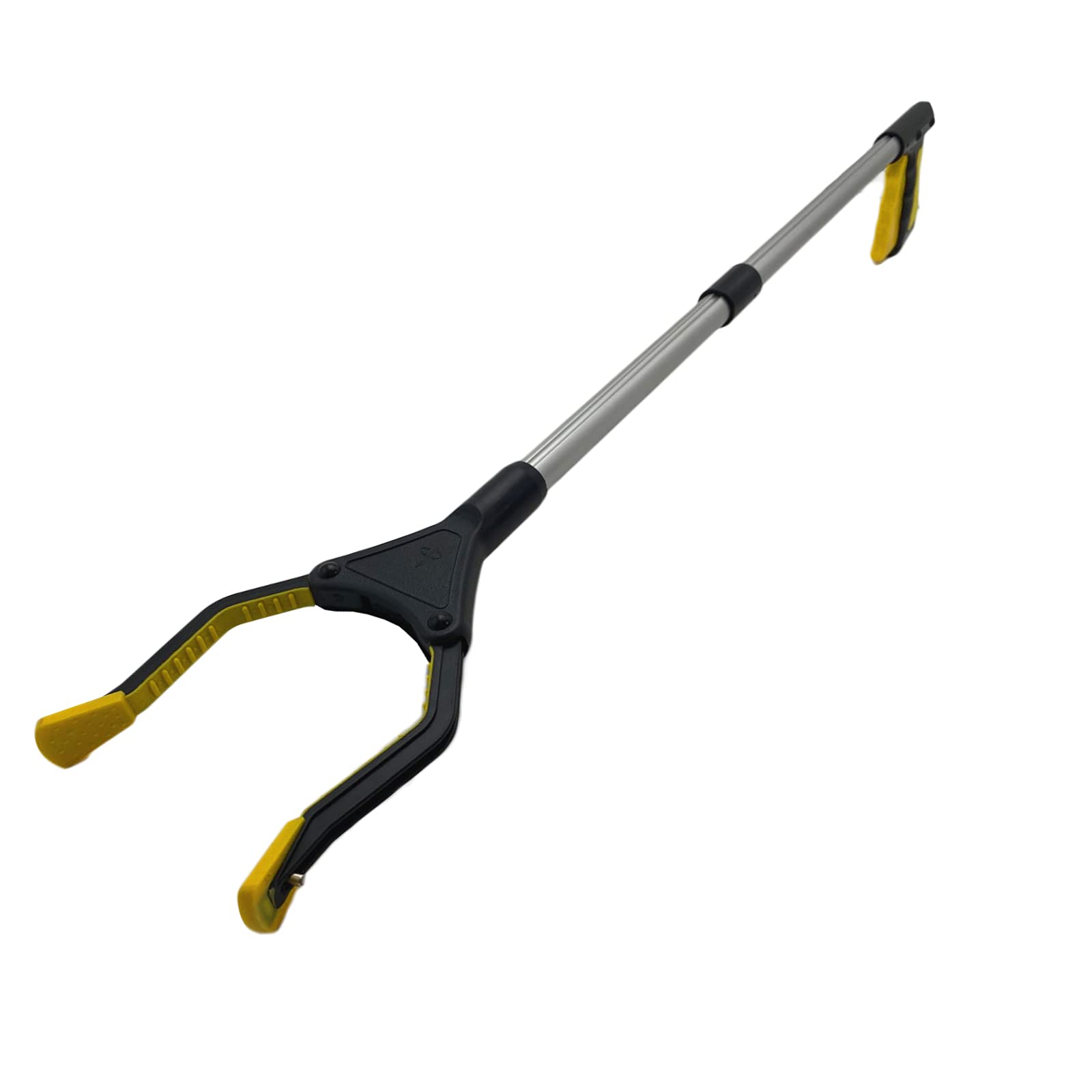 Straame - Foldable Litter Picker Long Arm Rubbish Pick Up Tool with Magnetic Tip, Ergonomic Handle with Rotating Head - Grabber Stick Trash Picker - Anti-Slip Grip - Foldable Reaching Tool (1, Yellow)