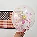 Girl Birthday Party Balloons 50 Count-Rose Red Pink Withe Latex Balloons and Confetti Balloons For Girls Birthday Bride Wedding Unicorn Party