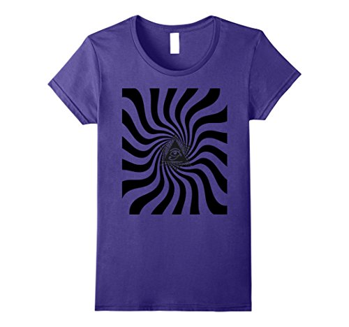 Womens Spiral Into The Eye Of Horus T Shirt 9 Large Purple