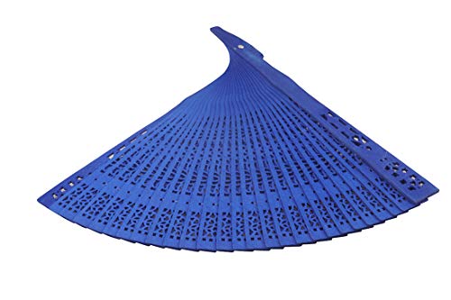 ALLINONE Chinese Scented Wooden Hand Held Folding Fans with Holder for Craft Home Wedding Party Event Decoration, Gifts (Blue)