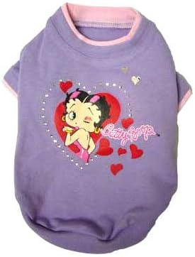 Betty Boop Dog Shirt Blowing Kiss Jeweled Style