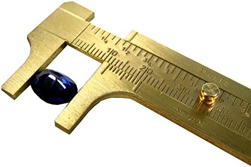 SOLID BRASS CALIPER VERNIER FOR MEASURING GEM JEWELRY TOOL SIZE 80MM. 3.15 INCH.