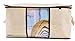 MISSLO Pack 2 Folding Breathable Jumbo Storage Bag for Comforter, Large Blanket Storage, Clothes Closet Organizer (Beige)