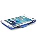 MoKo Case Fit iPad Mini 4 - Slim-Fit Multi-Angle Folio Cover Case with Auto Wake/Sleep Fit Apple iPad Mini 4 (2015 Edition) 7.9 inch iOS Tablet, Carbon Fiber Blue