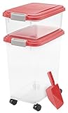3- Piece Airtight Pet Food Storage Container Combo, Red (Misc.)