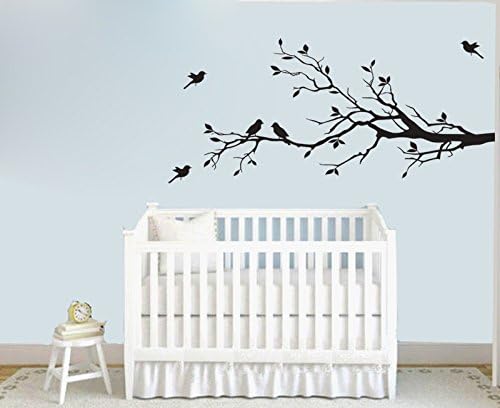 Tree branch bird plane wall paper removable PVC wall sticker to decorate the living room bedroom wallpaper 40*90cm