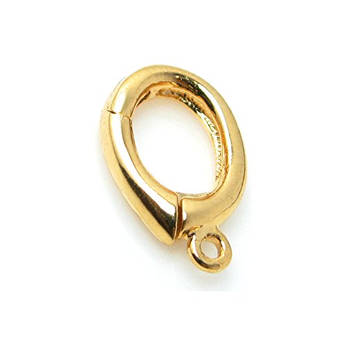 Dreambell Gold-tone 925 Sterling Silver Bail Interchangeable Clasp Pearl Necklace Shortener Enhancer