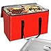Oxford Food Delivery Bag – Large Commercial Catering Bag,Heavy Duty Bag for Food Transport - Hot and Cold Thermal Insulated Food Carrier with Zippers -23in x 13in x 15in(H) (Red)