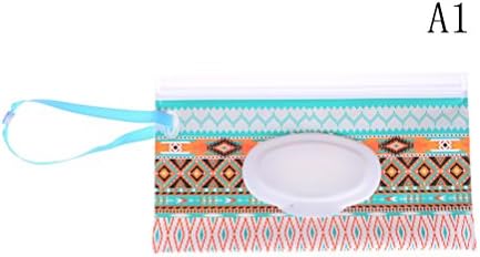 1 Pack Wet Wipe Pouch, Travel Wipes Holder Case Reusable Refillable Wet Wipe Bag Travel Wipes Dispenser Portable Baby Wet Wipe Pouches