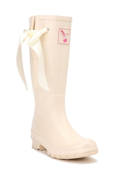 Evercreatures Damen Braut Hochzeit Gummi Wellies Seidenband - Verschiedene Größen