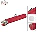 Wrapping Paper Storage Bag - Organize up to 25 Rolls of Gift Wrap Upright, Hanging, or Under the Bed - Zipper Canvas Tote by Tiny Tim Totes (Red)