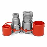 5/8" SAE -10 Flat Face Hydraulic Quick Connect Couplers / Couplings Set with Dust Caps
