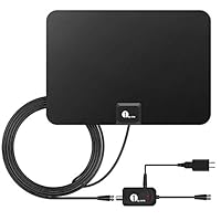 1byone Indoor Amplified HDTV Antenna [2019 Newest] with Long Range Support 4K 1080P & All Older TV