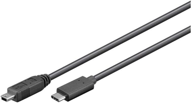 Goobay 67989 USB-C 2.0 Cable, USB-C to B, Black, 0.5m Length, 0.5 meters