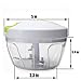 Topulors Manual Food Chopper Hand-Powered Food Chopper Compact Handheld Onion Chopper, Garlic Squeezer, Ginger Slicer, Pepper Cut, Herbs Chop, Cheeses Chopper Masher-2 Cup