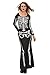NuoReel Women's Long Skeleton Dress Adult Halloween Costume One Size Black