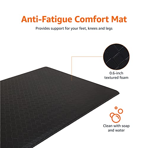 Amazon Basics Rectangular Anti Fatigue Standing Comfort Mat for Home and Office, 20 x 36 Inch
