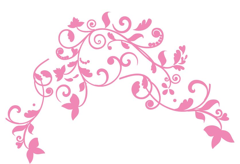 Custom Made Vine of Life Decal Sticker Fits Guitars & Basses. Options Available. (Pink)