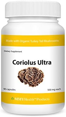 mmyHealth - Coriolus Ultra (Organic Pure Turkey Tail ) - 500mg ,100 Veggie Capsules
