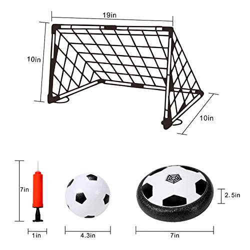 Kids Toys Hover Soccer Ball - LED Air Power Soccer Set with 2 Goals and an Inflatable Ball, Indoor Outdoor Sport Ball Training Games, Soccer Toys for 2 3 4 5 6 7 8- 12 Year Old Boy Girl Best Gifts - Thumbnail 5
