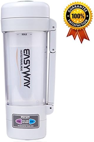 Car Electric Cup 260ml Food Grade Plastic Material Vacuum Leakproof Automatic Working DC12V/24V Car Heating Cup (Grey)